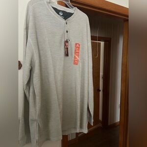 Men's Gray Henley Shirt